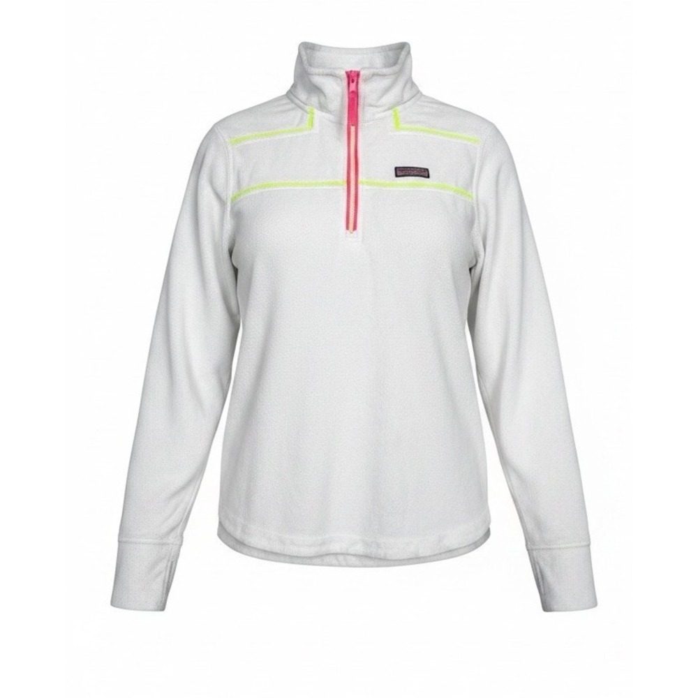 Vineyard Vines Pop Terry Towel Shep 3/4 Zip Pullover Top